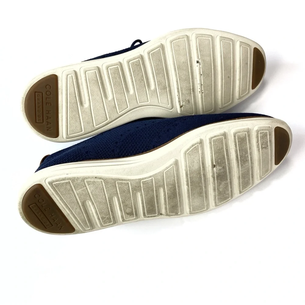 COLE HAAN Grand Evolution Stitchlite Oxford Navy Blue Work Classic 10 Mens Shoe